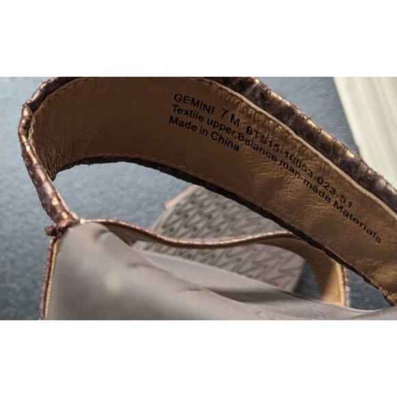 Bare Trap GEMINI Sandal Metallic Faux Snakeskin Slip On Spring Summer Size 7M - Picture 13 of 13